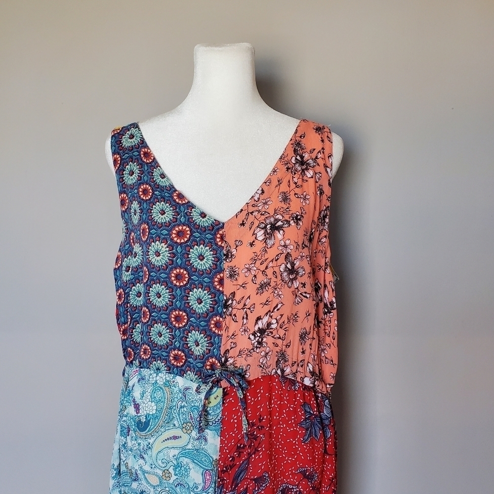 Vintage X Sacred Threads Patchwork Mixed-Print Pu… - image 4